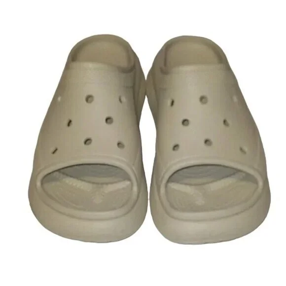CROCS Unisex Crush Platform Slide Sandals in Bone White - Picture 3 of 7